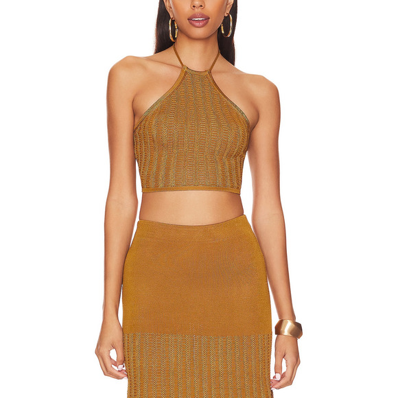 Significant Other 'Hania' Tan Viscose Top Size 2 - Picture 1 of 4